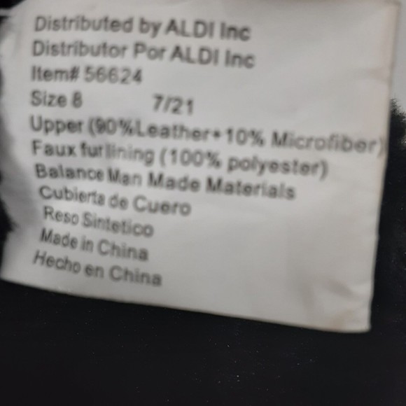 Serra size 8 black & leopard print faux fur lined leather slip on ankle booties - Picture 4 of 8